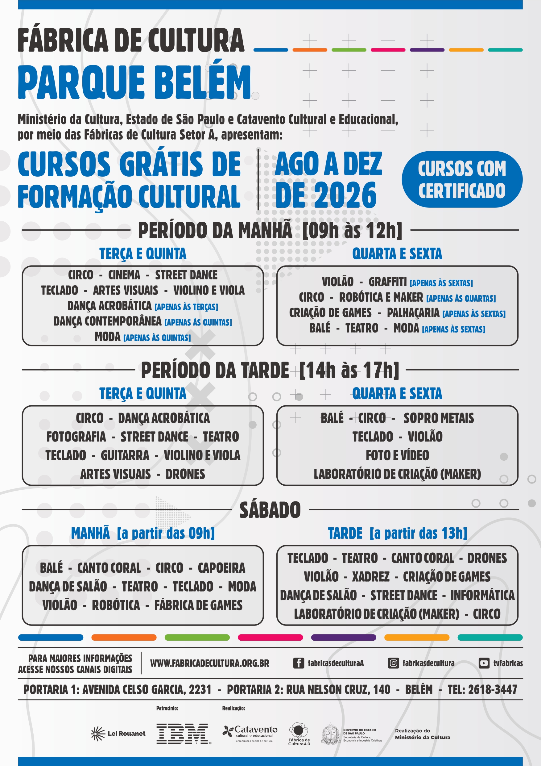 grade de cursos