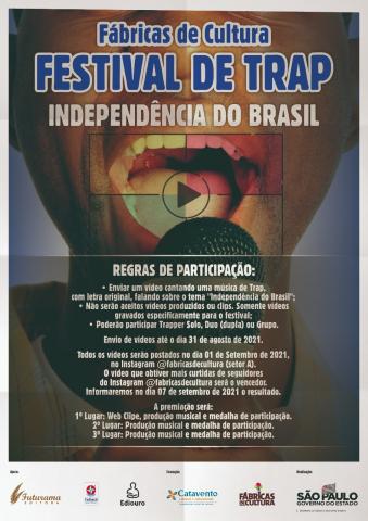 Cartaz com informações do festival