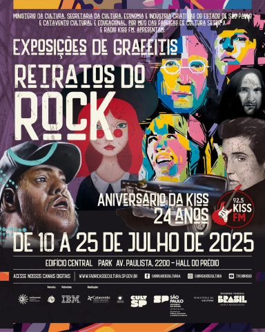 EXPOSIÇÃO “RETRATOS DO ROCK” - 10 a 25 de julho 2025