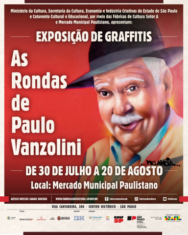 Arte - EXPOSIÇÃO: “AS RONDAS DE PAULO VANZOLINI” - de 30 de julho a 20 de agosto 2025